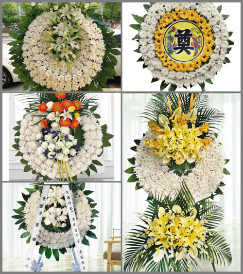 湖北黄冈市罗田县大河岸镇石缸山村花圈速递